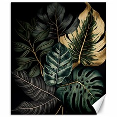 Tropical Leaves Foliage Monstera Nature Home Canvas 20  x 24 