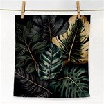 Tropical Leaves Foliage Monstera Nature Home Face Towel Front