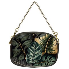 Tropical Leaves Foliage Monstera Nature Home Chain Purse (Two Sides)