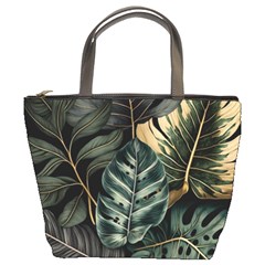 Tropical Leaves Foliage Monstera Nature Home Bucket Bag