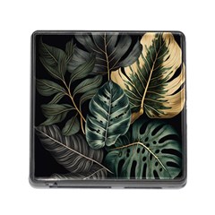 Tropical Leaves Foliage Monstera Nature Home Memory Card Reader (Square 5 Slot)