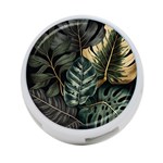 Tropical Leaves Foliage Monstera Nature Home 4-Port USB Hub (Two Sides) Front