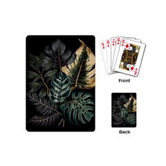 Tropical Leaves Foliage Monstera Nature Home Playing Cards Single Design (Mini)