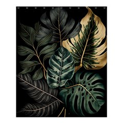 Tropical Leaves Foliage Monstera Nature Home Shower Curtain 60  x 72  (Medium) 