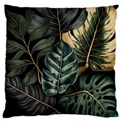 Tropical Leaves Foliage Monstera Nature Home Large Cushion Case (one Side)