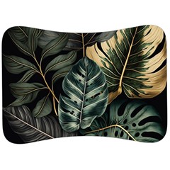 Tropical Leaves Foliage Monstera Nature Home Velour Seat Head Rest Cushion