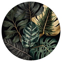 Tropical Leaves Foliage Monstera Nature Home Round Trivet