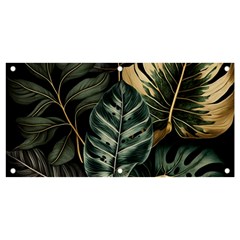 Tropical Leaves Foliage Monstera Nature Home Banner And Sign 4  X 2 