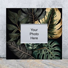 Tropical Leaves Foliage Monstera Nature Home White Wall Photo Frame 5  x 7 