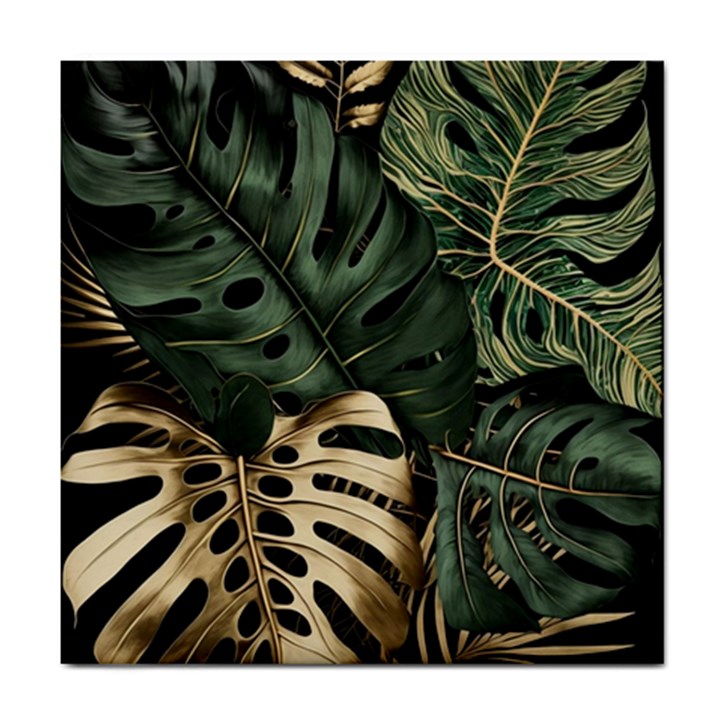 Tropical Leaves Foliage Monstera Nature Home Art Tile Coaster