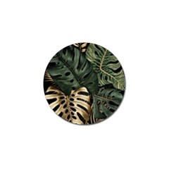 Tropical Leaves Foliage Monstera Nature Home Art Golf Ball Marker (4 Pack) by Jancukart