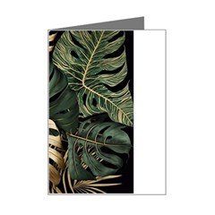 Tropical Leaves Foliage Monstera Nature Home Art Mini Greeting Card by Jancukart