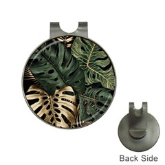 Tropical Leaves Foliage Monstera Nature Home Art Hat Clips With Golf Markers