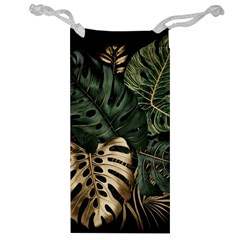 Tropical Leaves Foliage Monstera Nature Home Art Jewelry Bag