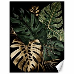 Tropical Leaves Foliage Monstera Nature Home Art Canvas 12  X 16 