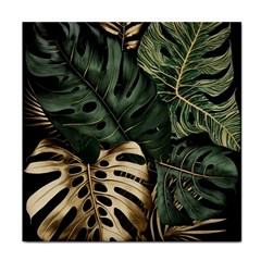 Tropical Leaves Foliage Monstera Nature Home Art Face Towel