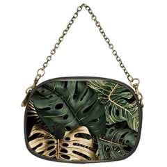 Tropical Leaves Foliage Monstera Nature Home Art Chain Purse (Two Sides)