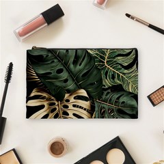 Tropical Leaves Foliage Monstera Nature Home Art Cosmetic Bag (medium)