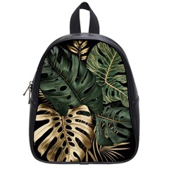 Tropical Leaves Foliage Monstera Nature Home Art School Bag (small)