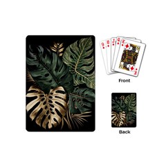 Tropical Leaves Foliage Monstera Nature Home Art Playing Cards Single Design (mini) by Jancukart