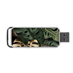 Tropical Leaves Foliage Monstera Nature Home Art Portable Usb Flash (one Side)