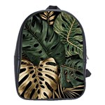 Tropical Leaves Foliage Monstera Nature Home Art School Bag (XL) Front