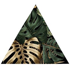 Tropical Leaves Foliage Monstera Nature Home Art Wooden Puzzle Triangle by Jancukart