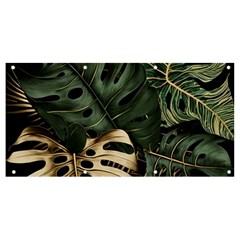 Tropical Leaves Foliage Monstera Nature Home Art Banner And Sign 8  X 4 