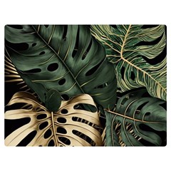 Tropical Leaves Foliage Monstera Nature Home Art Two Sides Premium Plush Fleece Blanket (extra Small)