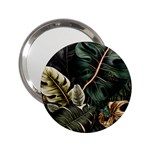 Tropical Leaves Foliage Monstera Nature Home Pattern 2.25  Handbag Mirrors Front