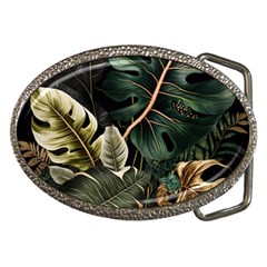 Tropical Leaves Foliage Monstera Nature Home Pattern Belt Buckles