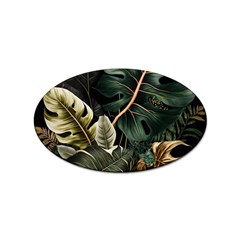 Tropical Leaves Foliage Monstera Nature Home Pattern Sticker (oval)