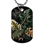 Tropical Leaves Foliage Monstera Nature Home Pattern Dog Tag (One Side) Front