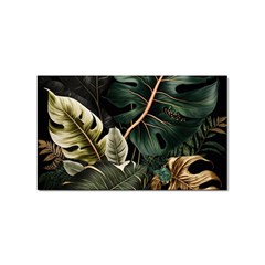 Tropical Leaves Foliage Monstera Nature Home Pattern Sticker Rectangular (10 pack)