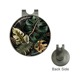 Tropical Leaves Foliage Monstera Nature Home Pattern Hat Clips with Golf Markers