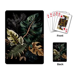 Tropical Leaves Foliage Monstera Nature Home Pattern Playing Cards Single Design (rectangle) by Jancukart