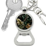 Tropical Leaves Foliage Monstera Nature Home Pattern Bottle Opener Key Chain Front