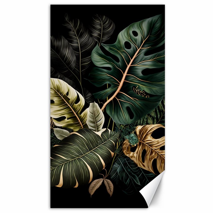 Tropical Leaves Foliage Monstera Nature Home Pattern Canvas 40  x 72 