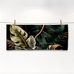 Tropical Leaves Foliage Monstera Nature Home Pattern Hand Towel