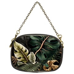 Tropical Leaves Foliage Monstera Nature Home Pattern Chain Purse (one Side)