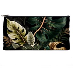 Tropical Leaves Foliage Monstera Nature Home Pattern Pencil Case