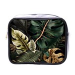 Tropical Leaves Foliage Monstera Nature Home Pattern Mini Toiletries Bag (One Side) Front