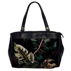 Tropical Leaves Foliage Monstera Nature Home Pattern Oversize Office Handbag