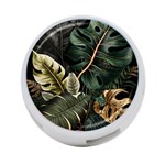 Tropical Leaves Foliage Monstera Nature Home Pattern 4-Port USB Hub (One Side) Front