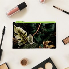 Tropical Leaves Foliage Monstera Nature Home Pattern Cosmetic Bag (XS)