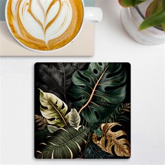 Tropical Leaves Foliage Monstera Nature Home Pattern UV Print Square Tile Coaster 