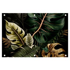 Tropical Leaves Foliage Monstera Nature Home Pattern Banner and Sign 6  x 4 