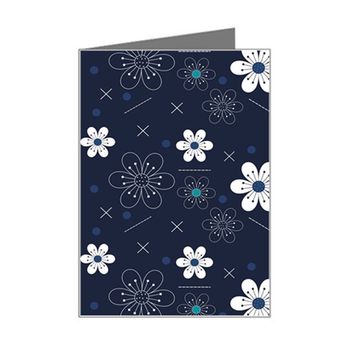 Flowers Pattern Pattern Flower Texture Mini Greeting Card