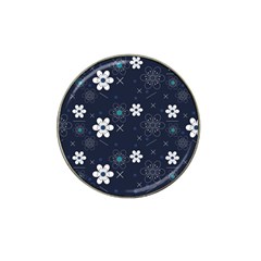 Flowers Pattern Pattern Flower Texture Hat Clip Ball Marker (4 Pack)