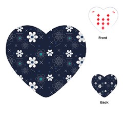 Flowers Pattern Pattern Flower Texture Playing Cards Single Design (heart) by Jancukart